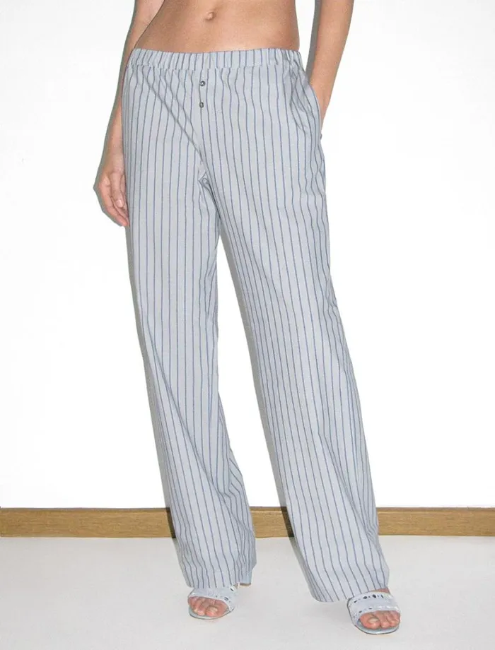 No 1664 Kimoto Greyish Blue Women Paloma Wool Bottoms