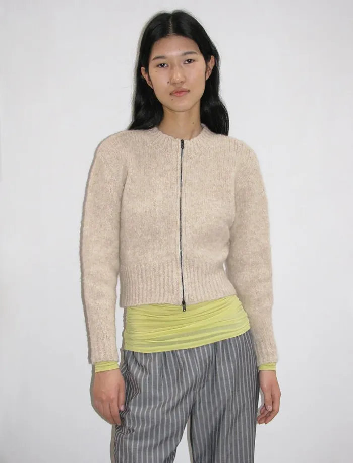 No 1811 1Besito Zip Ecru Women Paloma Wool Knits