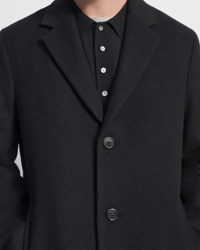 Outerwear Men Theory Suffolk Coat In Recycled Wool Melton Black Outerwear Men Theory Suffolk Coat In Recycled Wool Melton Black