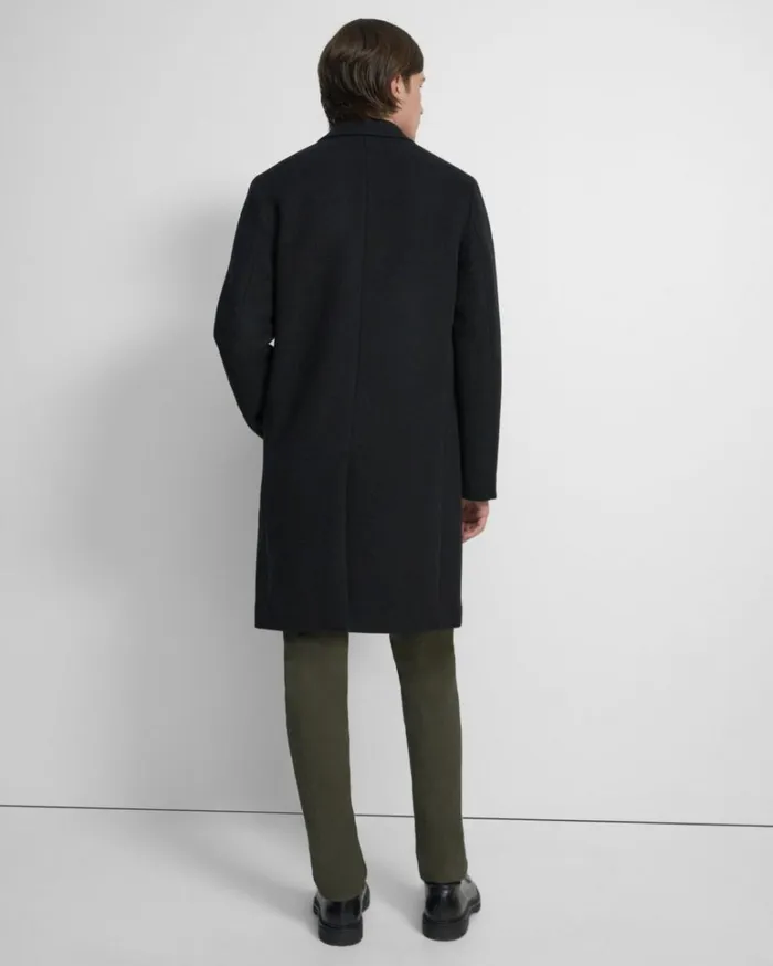 Outerwear Men Theory Suffolk Coat In Recycled Wool Melton Black Outerwear Men Theory Suffolk Coat In Recycled Wool Melton Black