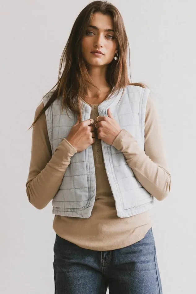 Outerwear Women Bohme Brodie Quilted Denim Vest