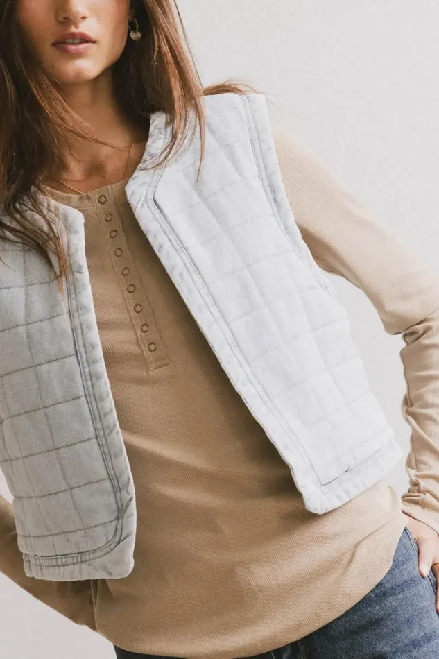 Outerwear Women Bohme Brodie Quilted Denim Vest