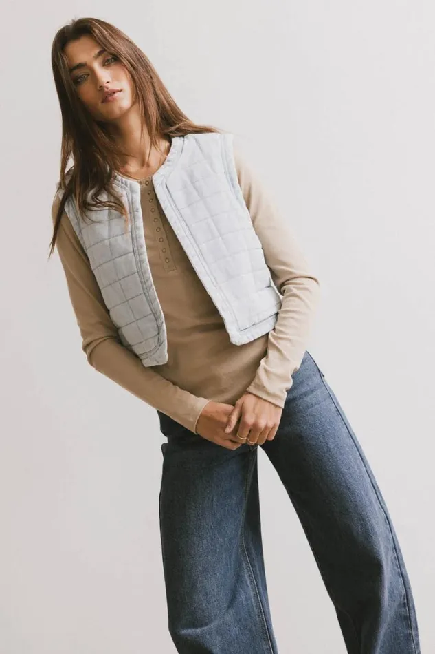 Outerwear Women Bohme Brodie Quilted Denim Vest