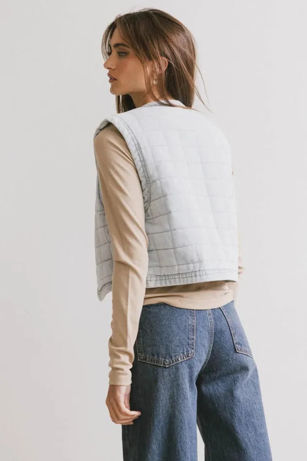Outerwear Women Bohme Brodie Quilted Denim Vest