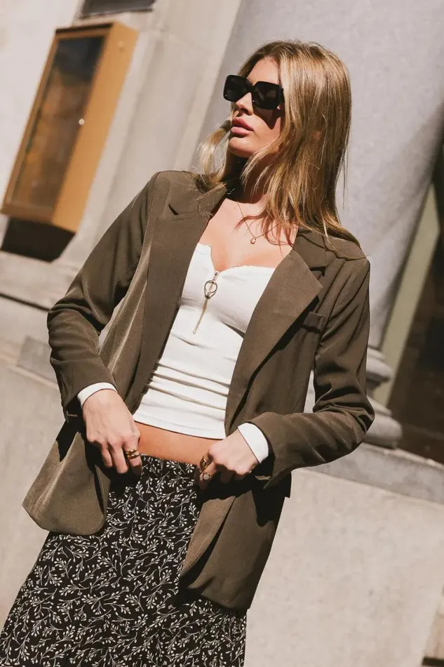 Outerwear Women Bohme Crystal Blazer In Olive