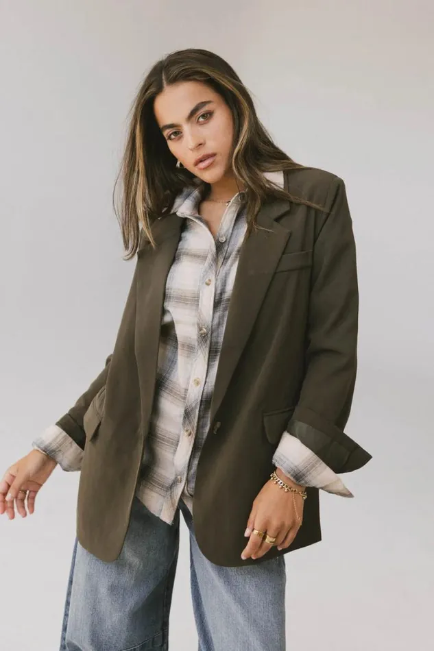 Outerwear Women Bohme Crystal Blazer In Olive