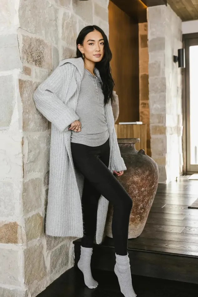 Outerwear Women Bohme Emily Long Cardigan In Grey Grey