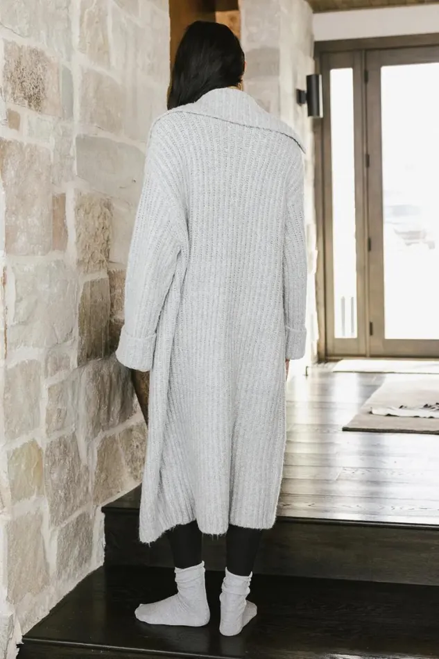 Outerwear Women Bohme Emily Long Cardigan In Grey Grey