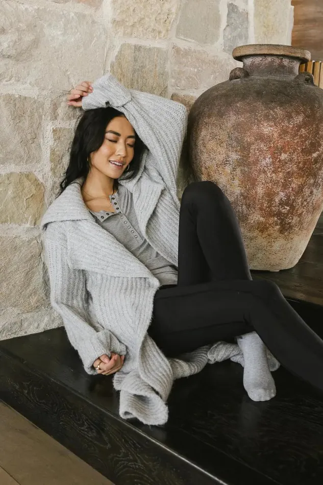 Outerwear Women Bohme Emily Long Cardigan In Grey Grey