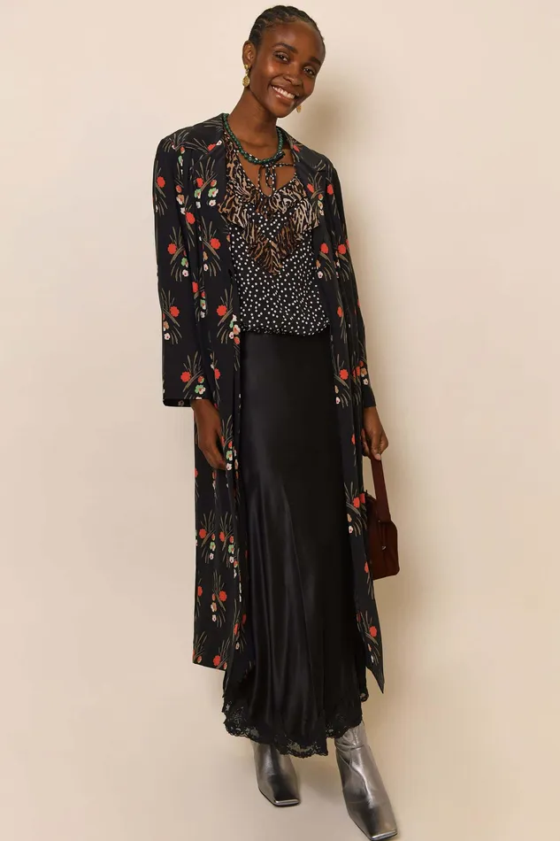 Outerwear Women RIXO Felicity Black Cherry Blossom