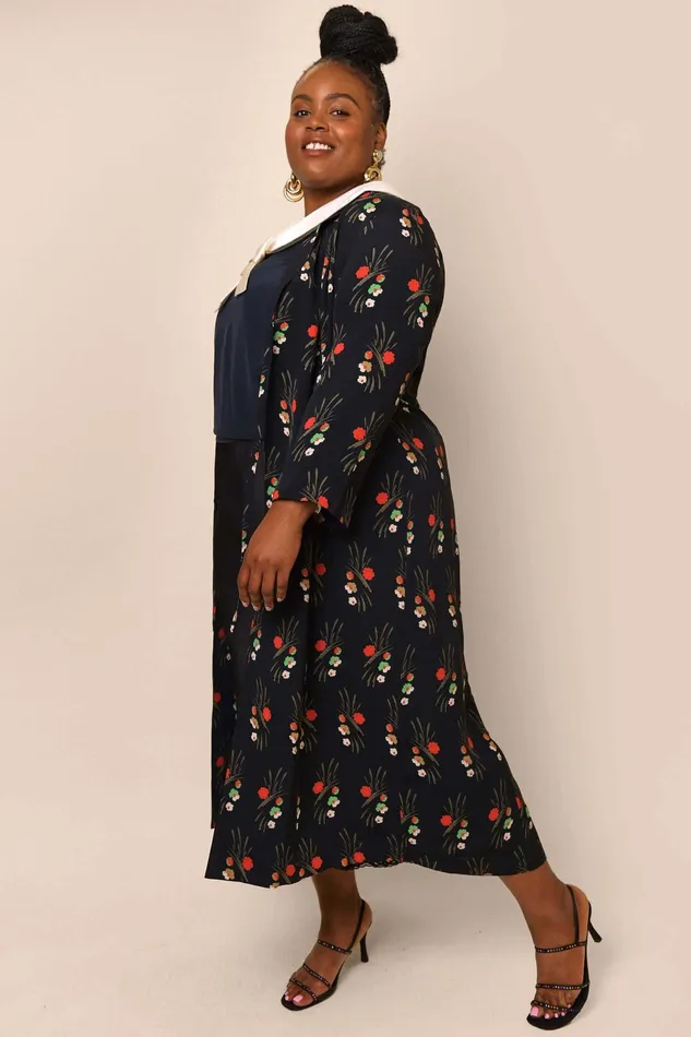 Outerwear Women RIXO Felicity Black Cherry Blossom