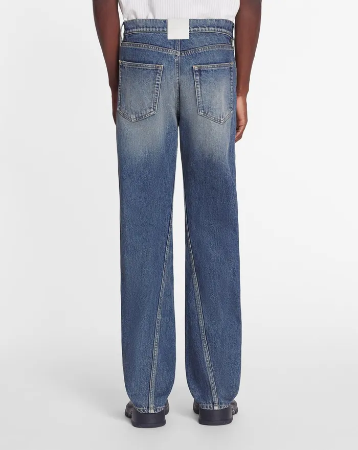 Pants and Shorts Men LANVIN Twisted StraightLeg Pants Light Blue