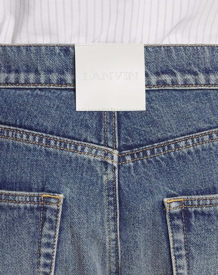 Pants and Shorts Men LANVIN Twisted StraightLeg Pants Light Blue