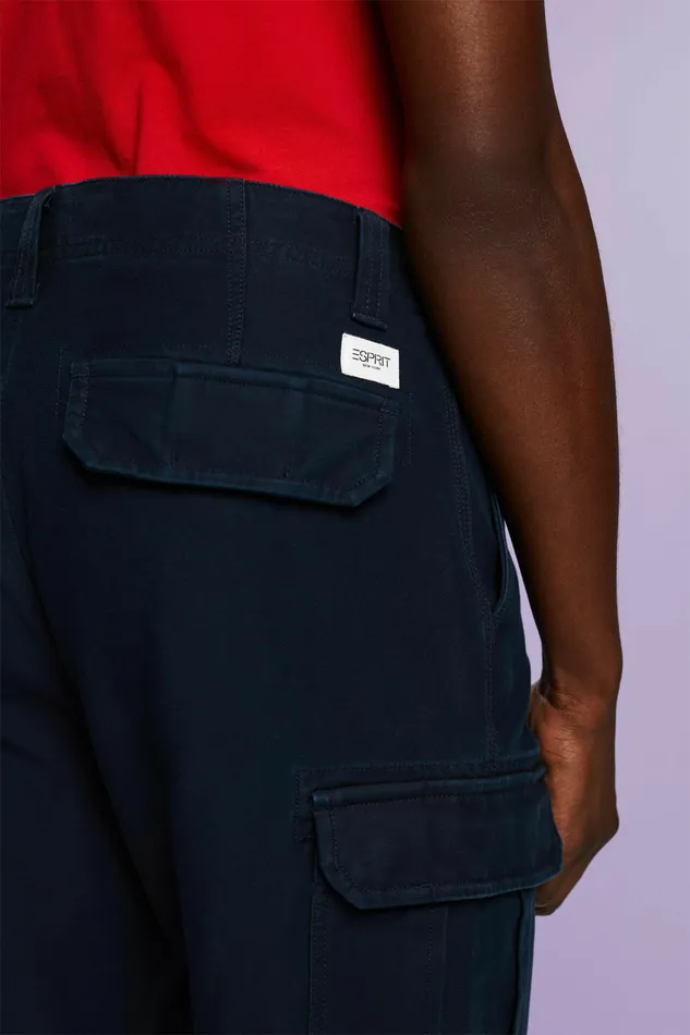 Pants Joggers Men Esprit Cotton Cargo Pants Navy
