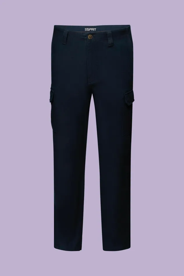 Pants Joggers Men Esprit Cotton Cargo Pants Navy