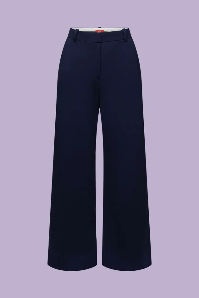 Pants Joggers Women Esprit Organic Cotton Knitted Pants Blue Rinse