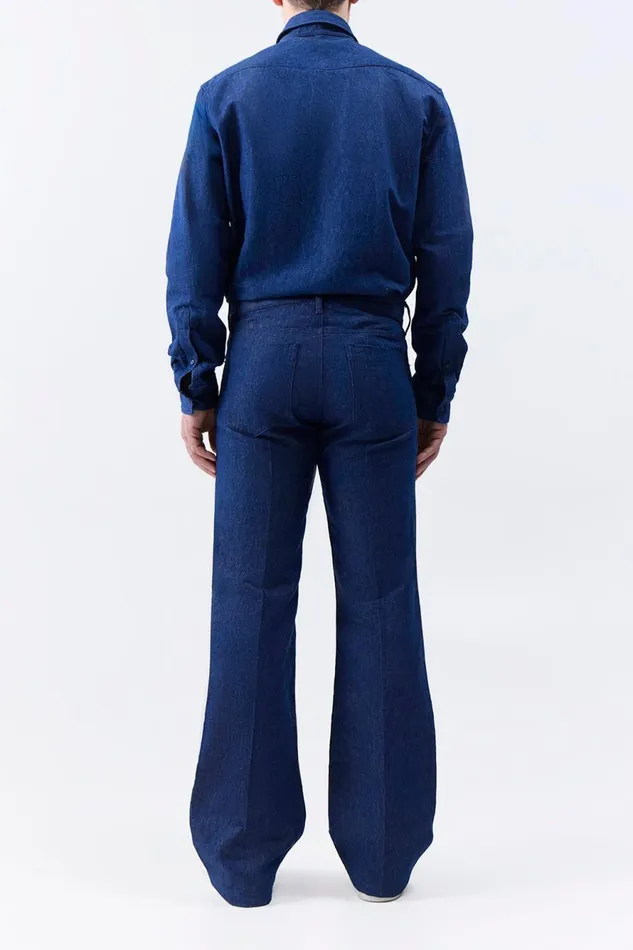 Pants Men Gabriela Hearst Preston Five Pocket Pant In Recycled Cotton Linen Denim