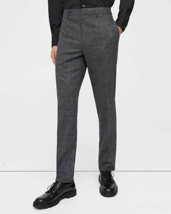 Pants Men Theory Mayer Pant In Checked WoolCotton Pestle Multi Pants Men Theory Mayer Pant In Checked WoolCotton Pestle Multi