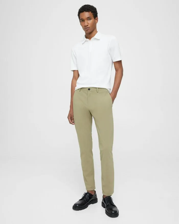 Pants Men Theory Zaine Pant In Precision Ponte Light Olive