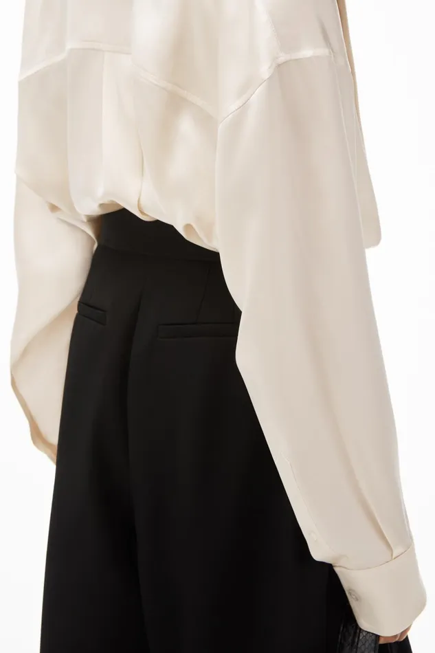 Pants Women Alexander Wang High Waisted Trouser With Logo Waistband