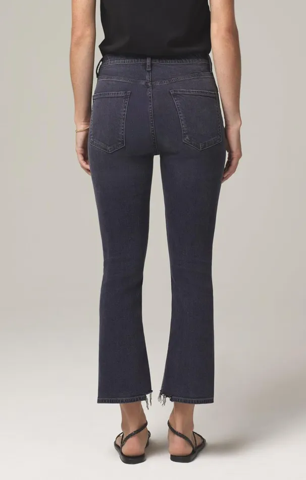 Pants Women Citizens Of Humanity Demy Cropped Flare Denim In Monochrome Monochrome
