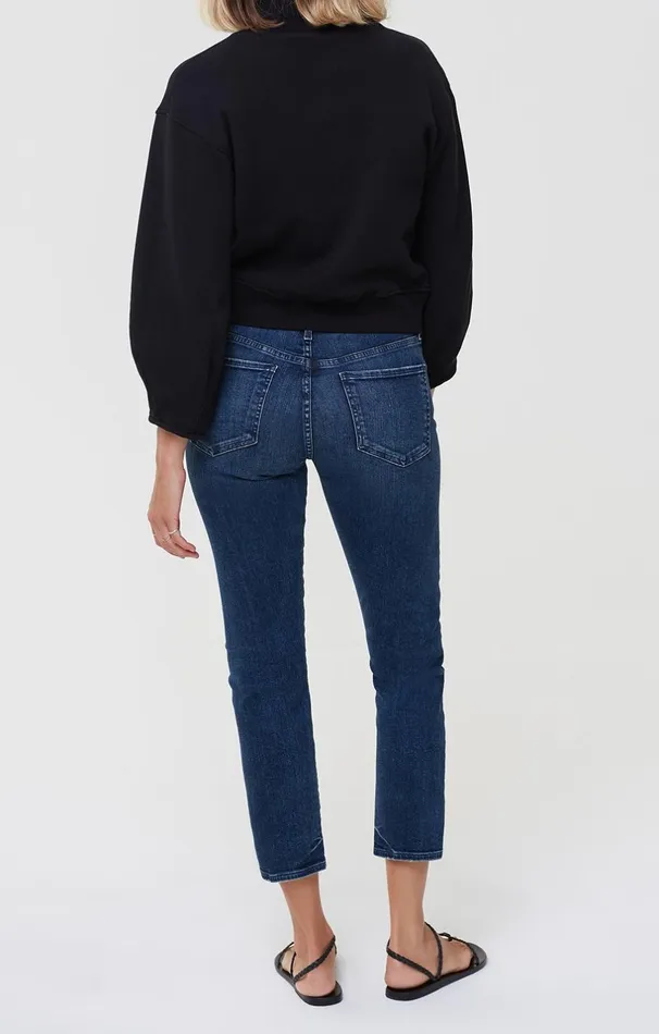 Pants Women Citizens Of Humanity Elsa Mid Rise Slim Fit Crop In Night Tide Night Tide