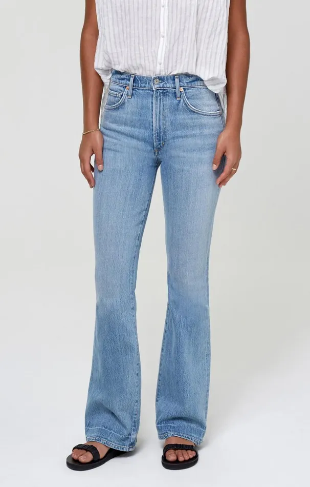 Pants Women Citizens Of Humanity Lilah High Rise Bootcut In Blue Sky Blue Sky
