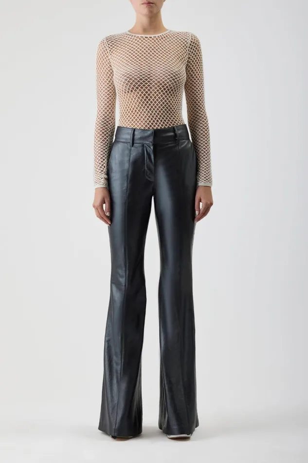 Pants Women Gabriela Hearst Rhein Pant In Black Metallic Nappa Leather