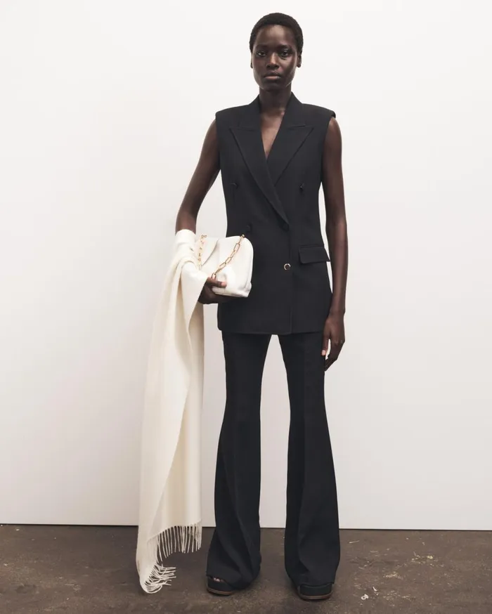 Pants Women Gabriela Hearst Rhein Pant In Black Silk Wool Cady