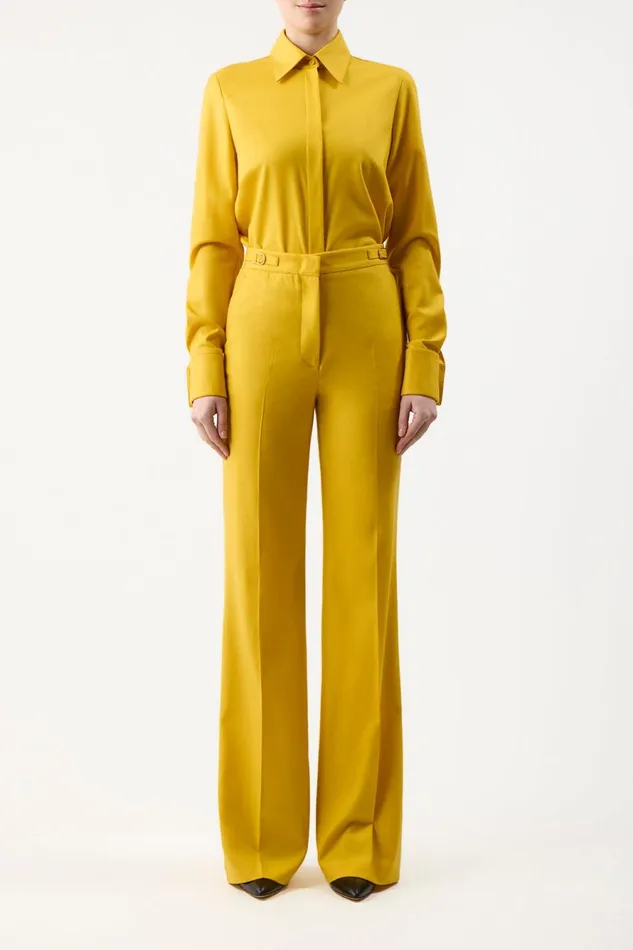 Pants Women Gabriela Hearst Vesta Pant In Golden Birch Superfine Wool