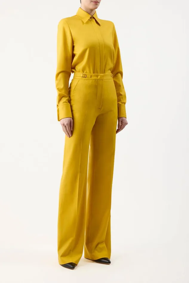 Pants Women Gabriela Hearst Vesta Pant In Golden Birch Superfine Wool