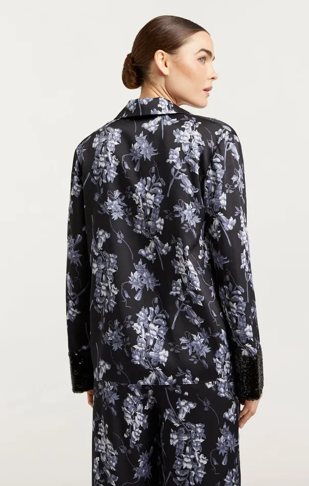 Phoebe Top Coastal Floral Black Multi Women Tops Cinq Sept