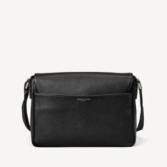 Reporter Messenger Bag Black Pebble Men Aspinal Of London Laptop Bags Reporter Messenger Bag Black Pebble Men Aspinal Of London Laptop Bags