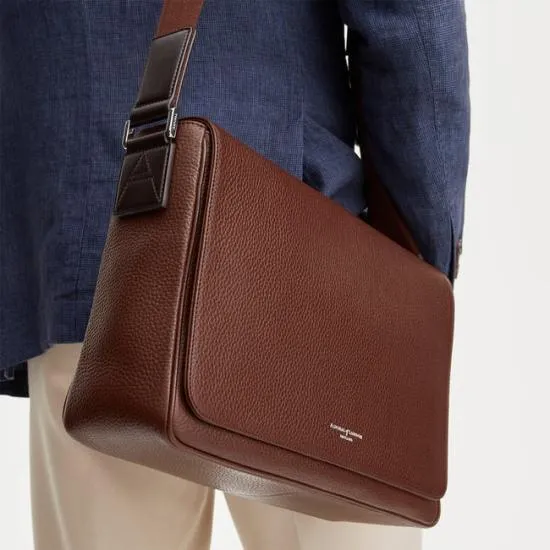 Reporter Messenger Bag Tobacco Pebble Men Aspinal Of London Laptop Bags Reporter Messenger Bag Tobacco Pebble Men Aspinal Of London Laptop Bags