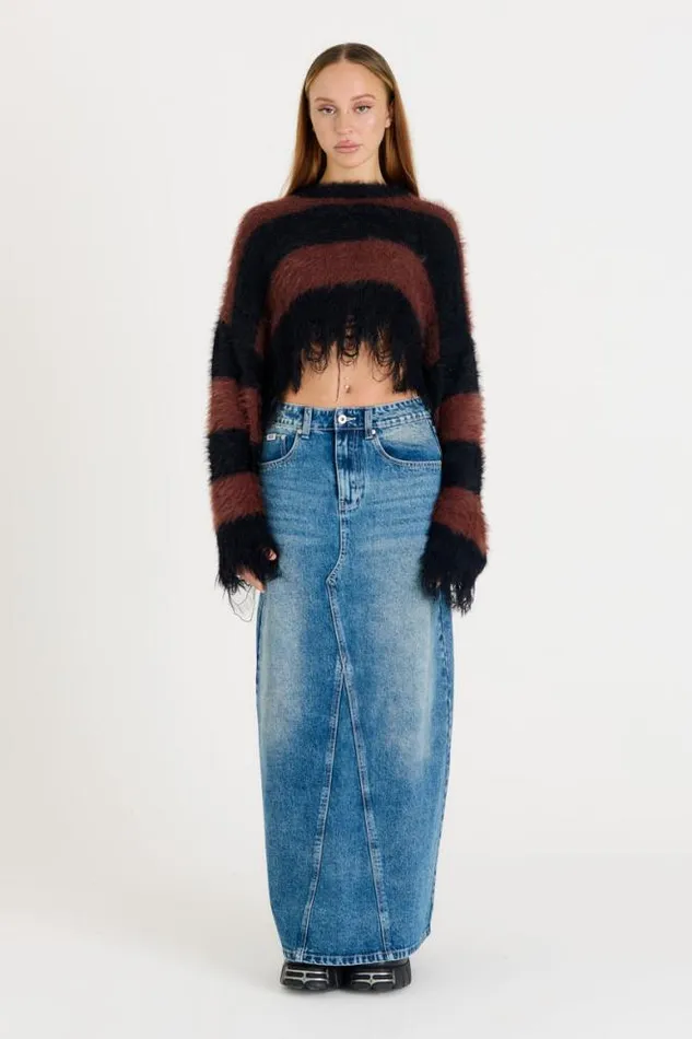 Ripple Stripe Knit Women The Ragged Priest Knitwear and Sweats