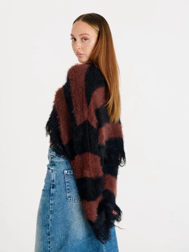 Ripple Stripe Knit Women The Ragged Priest Knitwear and Sweats