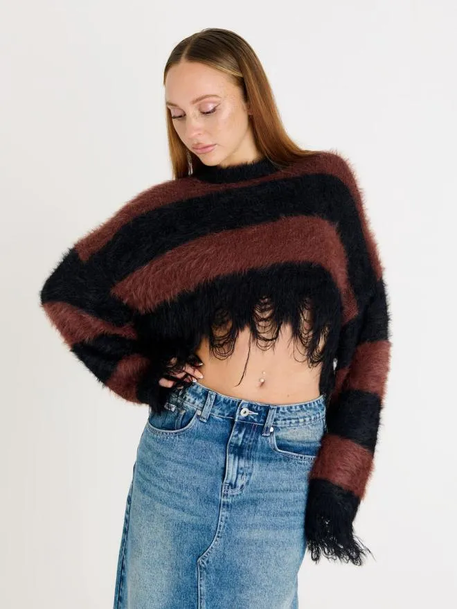 Ripple Stripe Knit Women The Ragged Priest Knitwear and Sweats