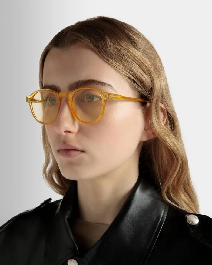Round Sunglasses In Honey WomenMen Bally Sunglasses