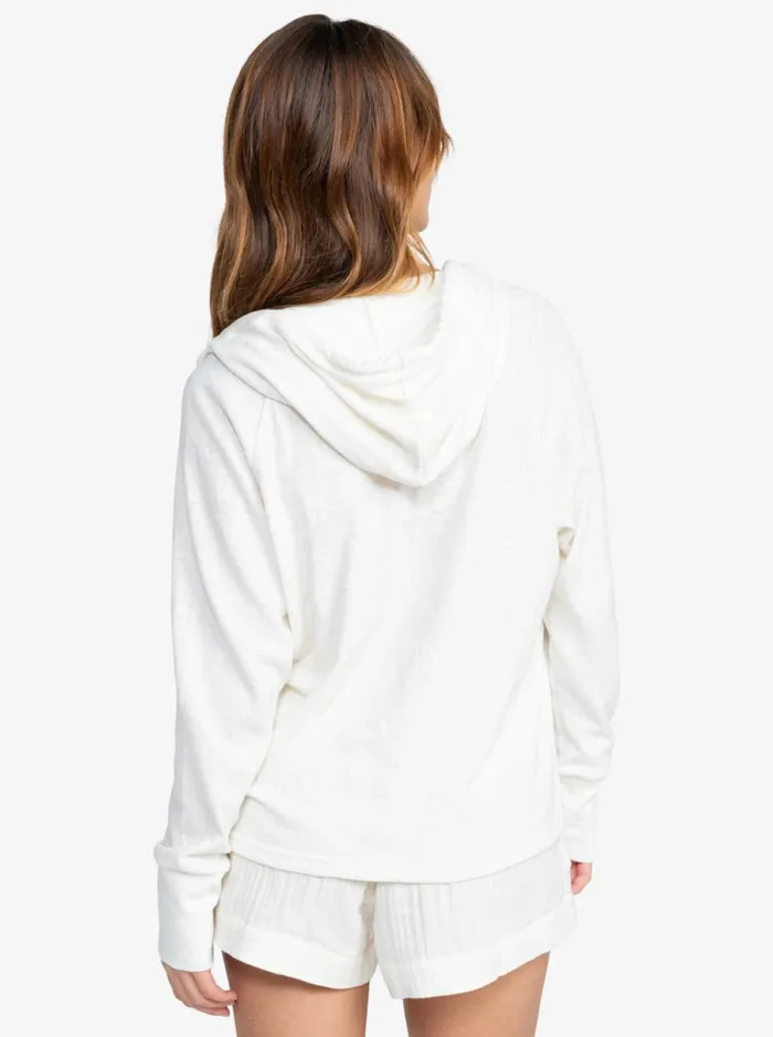 Roxy Destination Surf 8211 Pullover Hoodie Egret Women TShirts and Tops