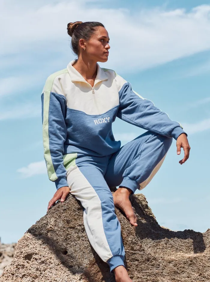 Roxy Essential Energy 8211 HalfZip Sweatshirt Wild Wind Women Sweatshirts and Hoodies