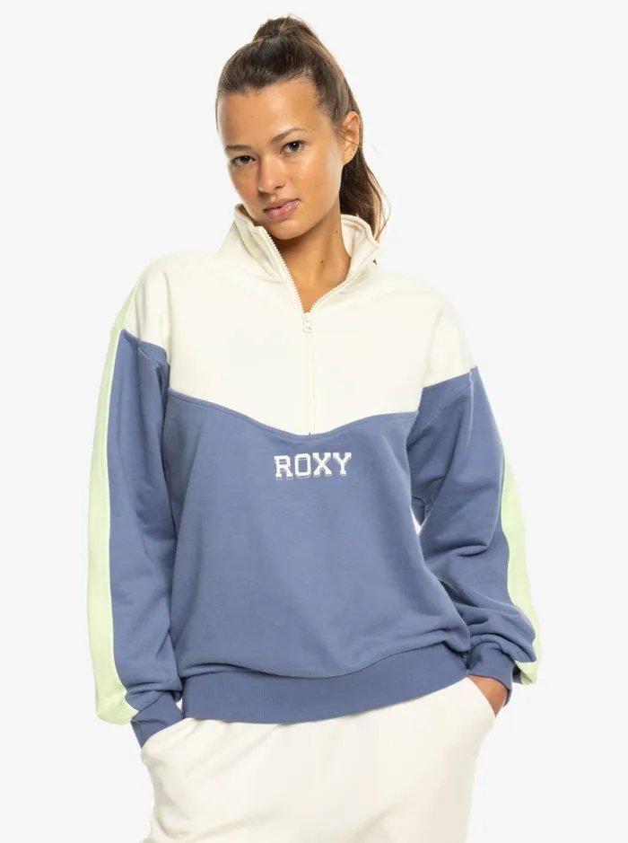 Roxy Essential Energy 8211 HalfZip Sweatshirt Wild Wind Women Sweatshirts and Hoodies