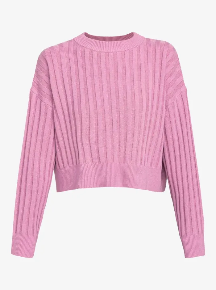 Roxy Exploring Diary 8211 Crew Neck Sweater Mauve Orchid Women Jumpers and Cardigans