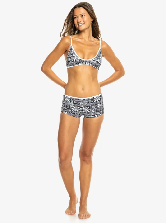 Roxy Mineral 8211 Full Coverage Bikini Bottoms Anthracite Morockin Vibes Swim Women Bikinis