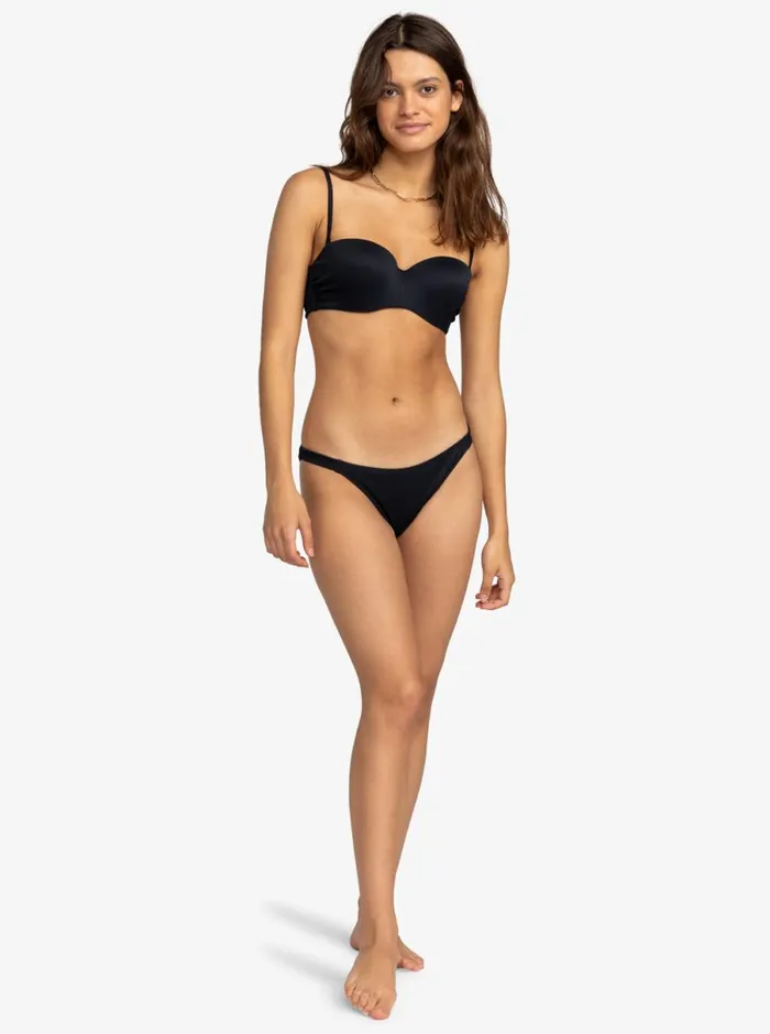 Roxy Roxy Love The Beach Vibe 8211 Bandeau Bikini Top Anthracite Women Bikinis Roxy Roxy Love The Beach Vibe 8211 Bandeau Bikini Top Anthracite Women Bikinis