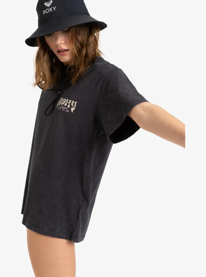 Roxy Sunnyoversize 8211 Short Sleeves TShirt Phantom Women TShirts and Tops