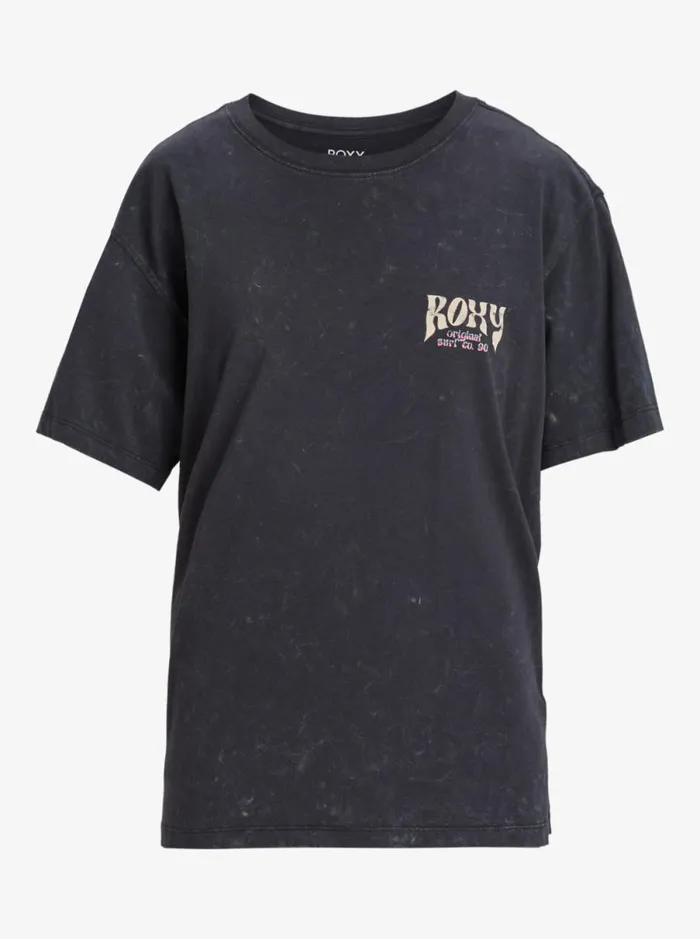 Roxy Sunnyoversize 8211 Short Sleeves TShirt Phantom Women TShirts and Tops