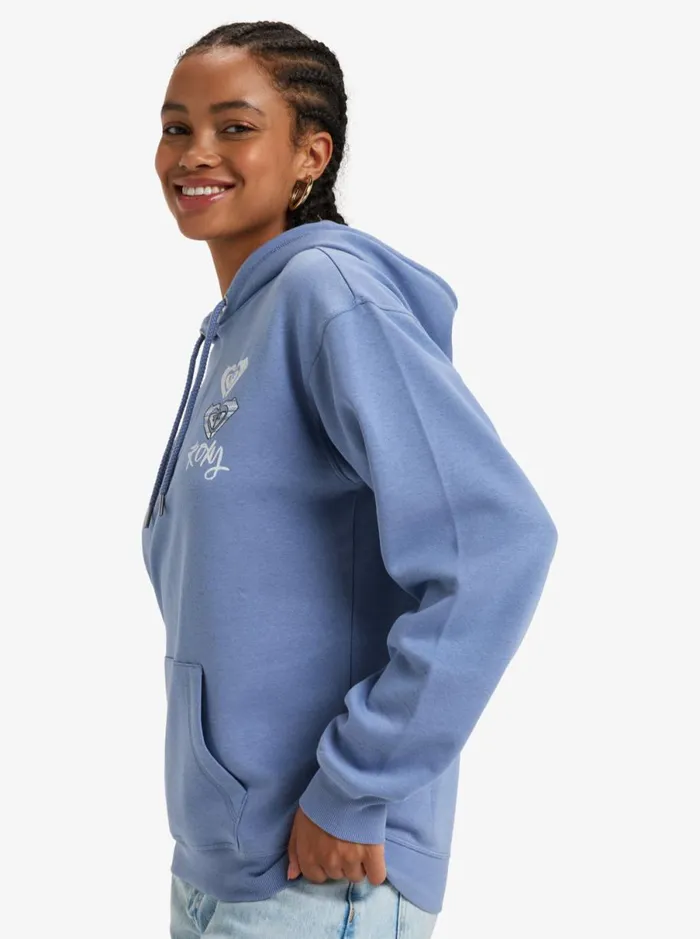 Roxy Surf Stoked 8211 Pullover Hoodie Infinity Blue WomenKids Sweatshirts and Hoodies