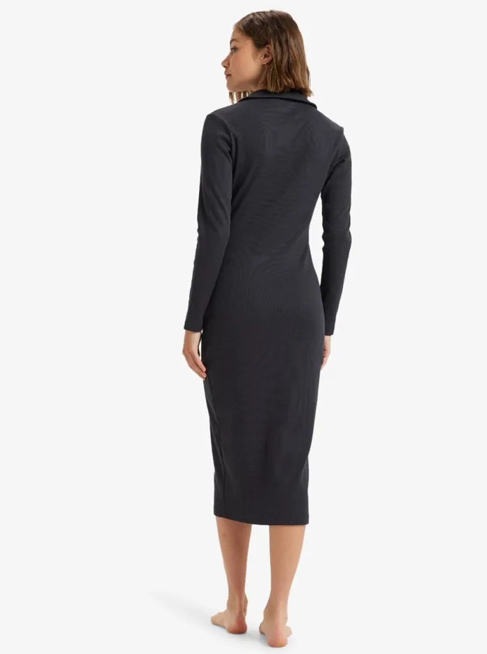 Roxy Taking Side 8211 Midi Dress Phantom Women Dresses