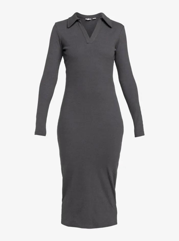 Roxy Taking Side 8211 Midi Dress Phantom Women Dresses