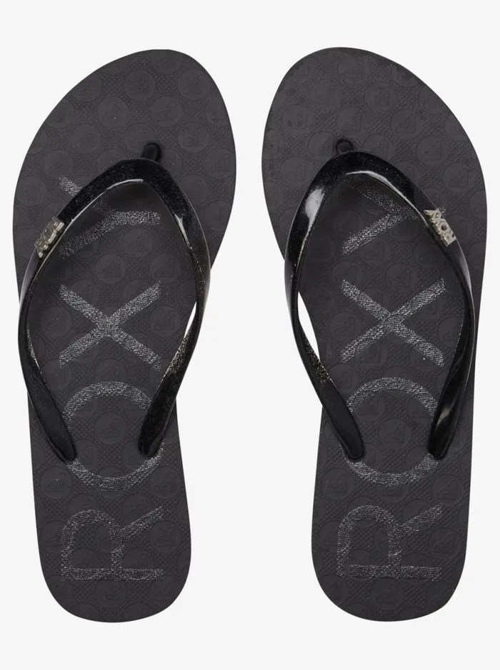 Roxy Viva Sparkle 8211 Sandals Black Women Shoes
